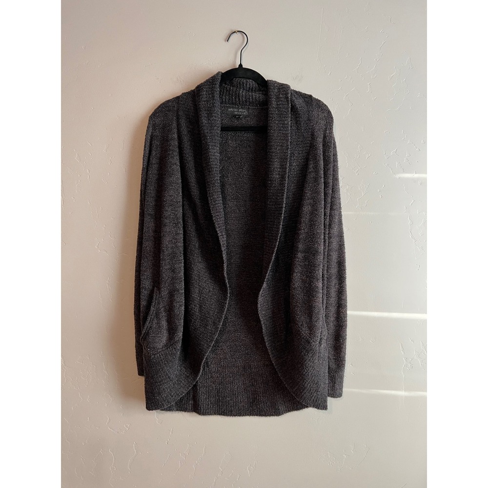 Barefoot‎ Dreams Cozy Chic Open Front Cardigan Charcoal Size S/XS Soft Cozy